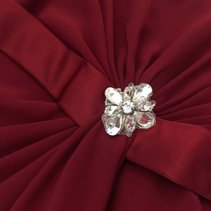 Wine red short formal dress